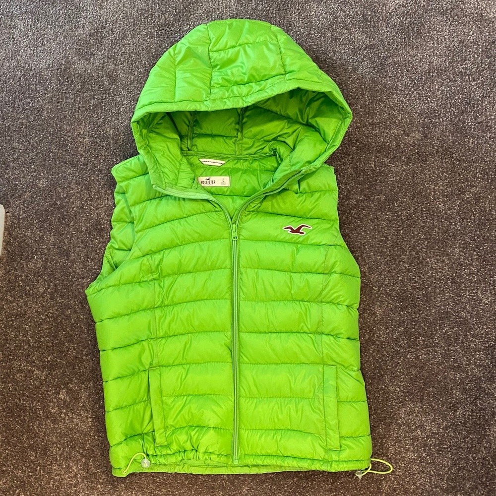 Hollister bright green vest